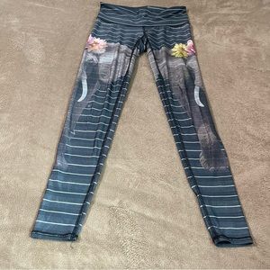 Teeki Gray Elephant Print Leggings